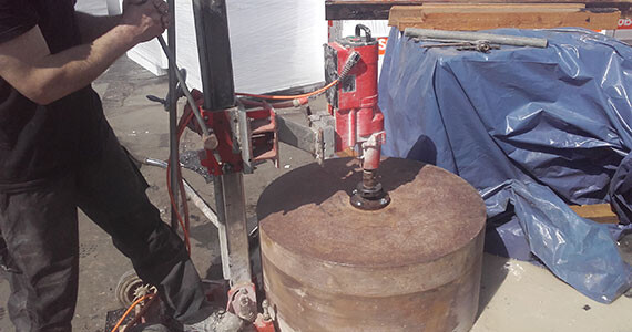 Großlochbohrung Ø 800mm für Lüftungsanlage in Reha Klinik Großlochbohrung Ø 800mm für Lüftungsanlage in Reha Klinik